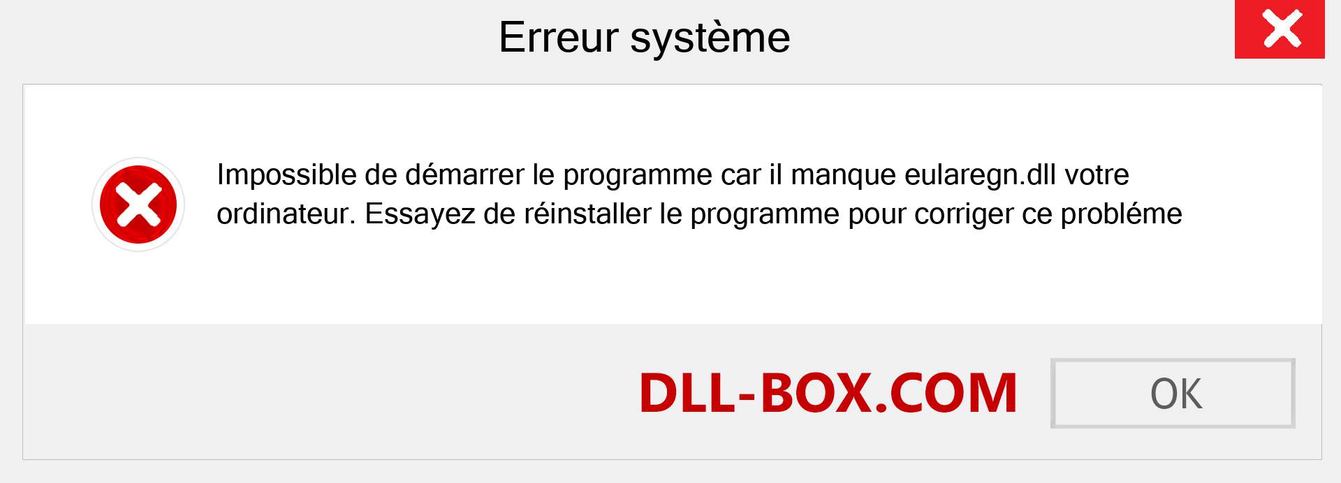 Le fichier eularegn.dll est manquant ?. Télécharger pour Windows 7, 8, 10 - Correction de l'erreur manquante eularegn dll sur Windows, photos, images